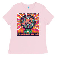 Bubblegum Pink Best Pigeons Playing Ping Pong Music Ladies Tee - artisFamous