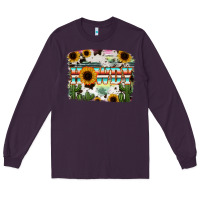 Plum Howdy Serape And Sunflower Long Sleeve Tee - RanaPortraitStore