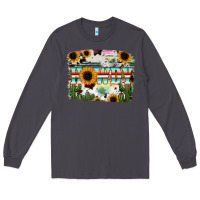 Smoke Howdy Serape And Sunflower Long Sleeve Tee - RanaPortraitStore
