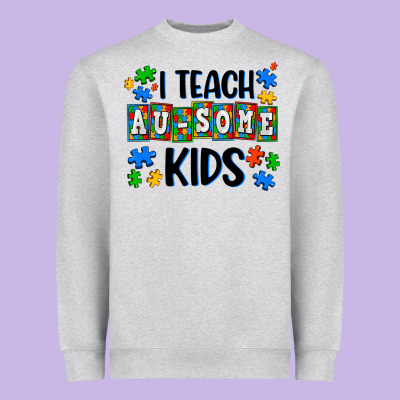 I Teach Ausome Kids Heavyweight Sweatshirt Designed By Adodesignshop