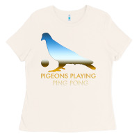 Bone Best Pigeons Playing Ping Pong Music Ladies Tee - artisFamous