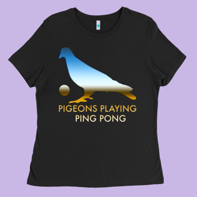 Best Pigeons Playing Ping Pong Music Ladies Tee Designed By Artisfamous