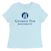 Baby Blue George Fox College Design Ladies Tee - artisFamous