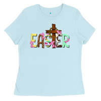 Baby Blue Easter crown of thorns Easter Day Ladies Tee - HowdyJamesFarm