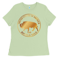 Matcha Buffalo Gold Native American - Bison Ladies Tee - artisFamous