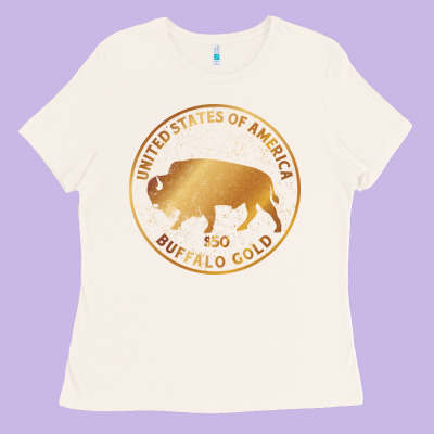 Buffalo Gold Native American - Bison Ladies Tee Designed By Artisfamous
