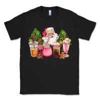 Black pink christmas santa coffe cups Classic Tee - CowGirlArtShop