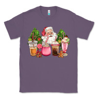 Lavender pink christmas santa coffe cups Classic Tee - CowGirlArtShop