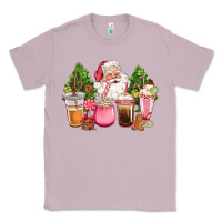 Lilac pink christmas santa coffe cups Classic Tee - CowGirlArtShop