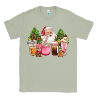Matcha pink christmas santa coffe cups Classic Tee - CowGirlArtShop