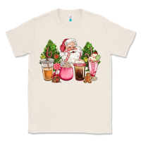 Natural pink christmas santa coffe cups Classic Tee - CowGirlArtShop