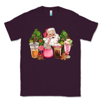 Plum pink christmas santa coffe cups Classic Tee - CowGirlArtShop