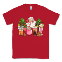 Red pink christmas santa coffe cups Classic Tee - CowGirlArtShop