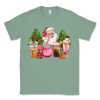 Sage pink christmas santa coffe cups Classic Tee - CowGirlArtShop
