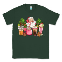 Sports Green pink christmas santa coffe cups Classic Tee - CowGirlArtShop