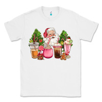 White pink christmas santa coffe cups Classic Tee - CowGirlArtShop