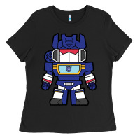 Black soundwave transformers chibi Ladies Tee - artisFamous