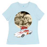 Baby Blue go speed racer go go!!!   speed racer Ladies Tee - artisFamous