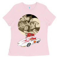 Bubblegum Pink go speed racer go go!!!   speed racer Ladies Tee - artisFamous