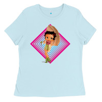 Baby Blue betty boop Ladies Tee - artisFamous