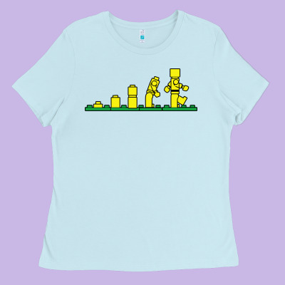 Evolution Of Lego Ladies Tee Designed By Artisfamous