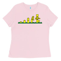 Bubblegum Pink evolution of lego Ladies Tee - artisFamous