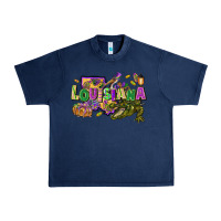 Navy louisiana mardi gras Urban Heavy Tee - FaDigitalArtStudio