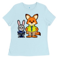Baby Blue zootopia duo chibi Ladies Tee - artisFamous