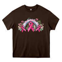 Chocolate Brown Cancer ribbon rainbow Cancer Awareness Heavy Core Tee - HowdyJamesFarm