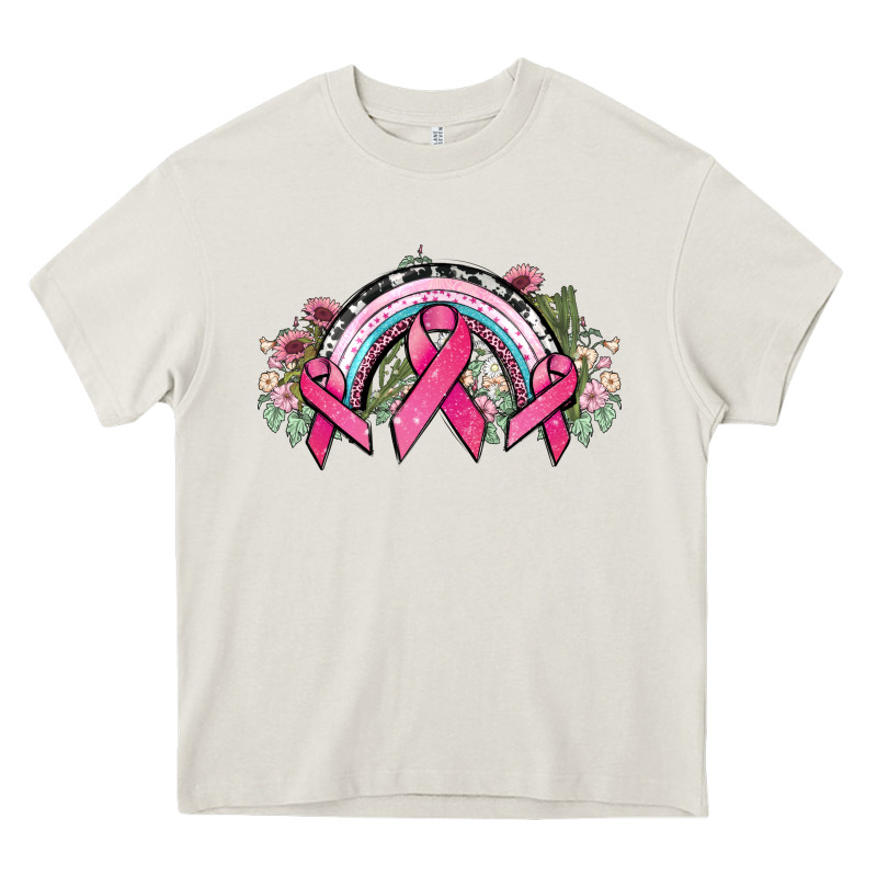 Cancer Ribbon Rainbow Cancer Awareness Heavy Core Tee by HowdyJamesFarm | Teevron