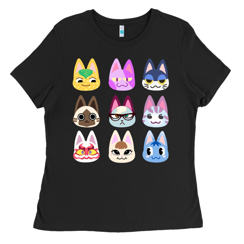Animal Crossing Cute Cats Animal Crossing New Horizons Ladies Tee by artisFamous | Teevron