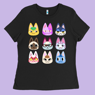 Animal Crossing Cute Cats Animal Crossing New Horizons Ladies Tee Designed By Artisfamous