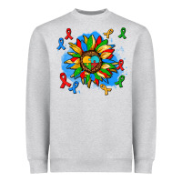 Autism Sunflower Ribbon Heavyweight Sweatshirt | Teevron