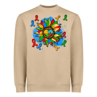 Mushroom autism sunflower ribbon Heavyweight Sweatshirt - AdoDesignShop