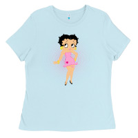 Baby Blue betty boop Ladies Tee - artisFamous