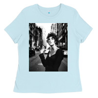 Baby Blue linda evangelista fashion model Ladies Tee - artisFamous