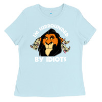 Baby Blue surrounded by idiots book Ladies Tee - artisFamous