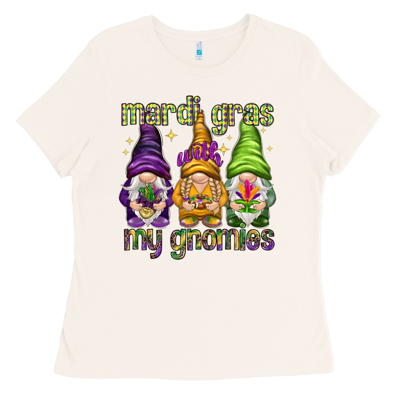 Mardi Gras With My Gnomies Ladies Tee by HowdyJamesFarm | Teevron
