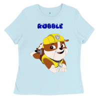 Baby Blue rubble Ladies Tee - artisFamous