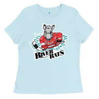 Baby Blue albany river rats Ladies Tee - artisFamous