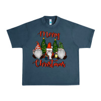 Midnight Navy Merry Christmas Gnomes Urban Heavy Tee - RanaPortraitStore