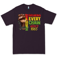 Plum juneteenth breaking every chain since 1865 Premium Tee - CowGirlArtShop