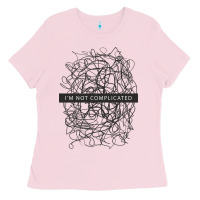 Bubblegum Pink ı'm not complicated Ladies Tee - artisFamous