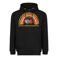 Black back to school rainbow hello kindergarten Heavyweight Hoodie - AdoDesignShop