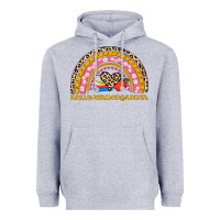 Heather Grey back to school rainbow hello kindergarten Heavyweight Hoodie - AdoDesignShop