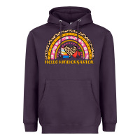 Plum back to school rainbow hello kindergarten Heavyweight Hoodie - AdoDesignShop