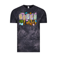Cloud Black Happy Easter Vintage Tee - OliviaCreatesArt