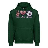 Forest Green peace love soccer Urban Hoodie - JahusDesignShop
