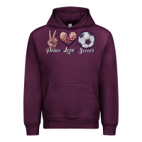 Mauve Wine peace love soccer Urban Hoodie - JahusDesignShop