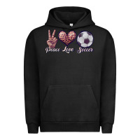 Pigment Black peace love soccer Urban Hoodie - JahusDesignShop